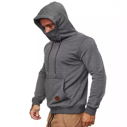 Herren Kapuzenpullover Gesichtsschutz Multifunktionsjacke Warm