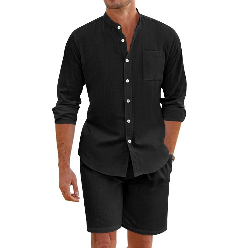 Herren Sommer Outfit Hemd und Shorts Minimalistisch Elegent