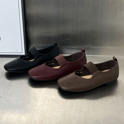 Damen Schuhe Slip-On Elegante Riemenverschluss Modern