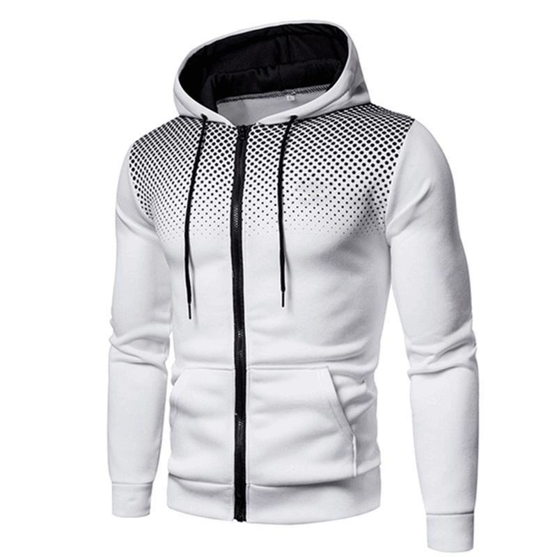 Herren Kapuzenpullover Sportlich Funktionell Reißverschluss