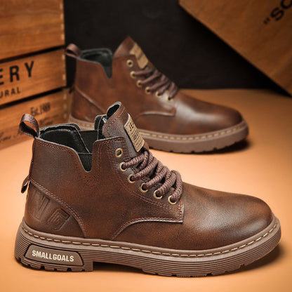 Damen Lederstiefeletten Lässig Chic Heidi Stil - BerlinGlamour