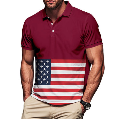 Herren Poloshirt Flaggen Motiv Berlin Style
