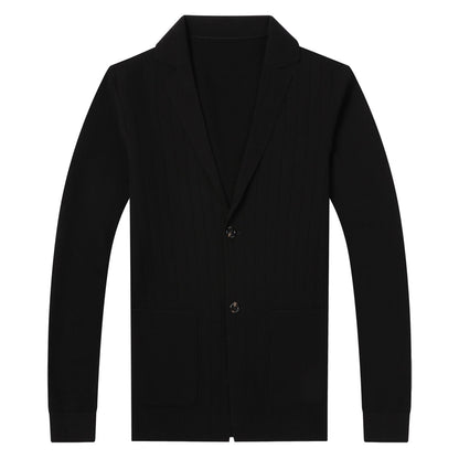 Herren Strickjacke Modern mit Knöpfen und Taschen