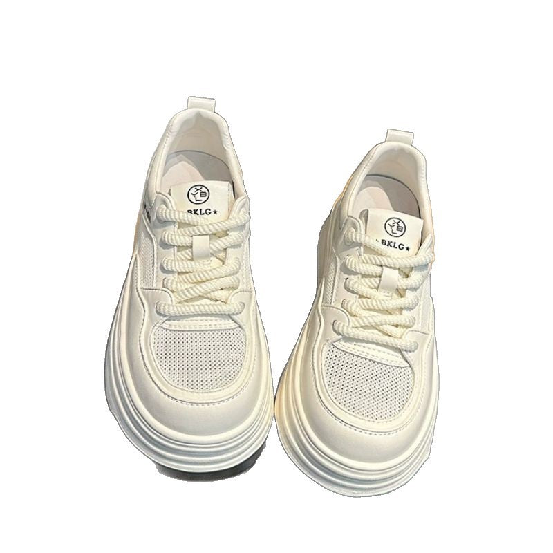 Damen Sneaker Plattform Dickes Sohle Atmungsaktiv