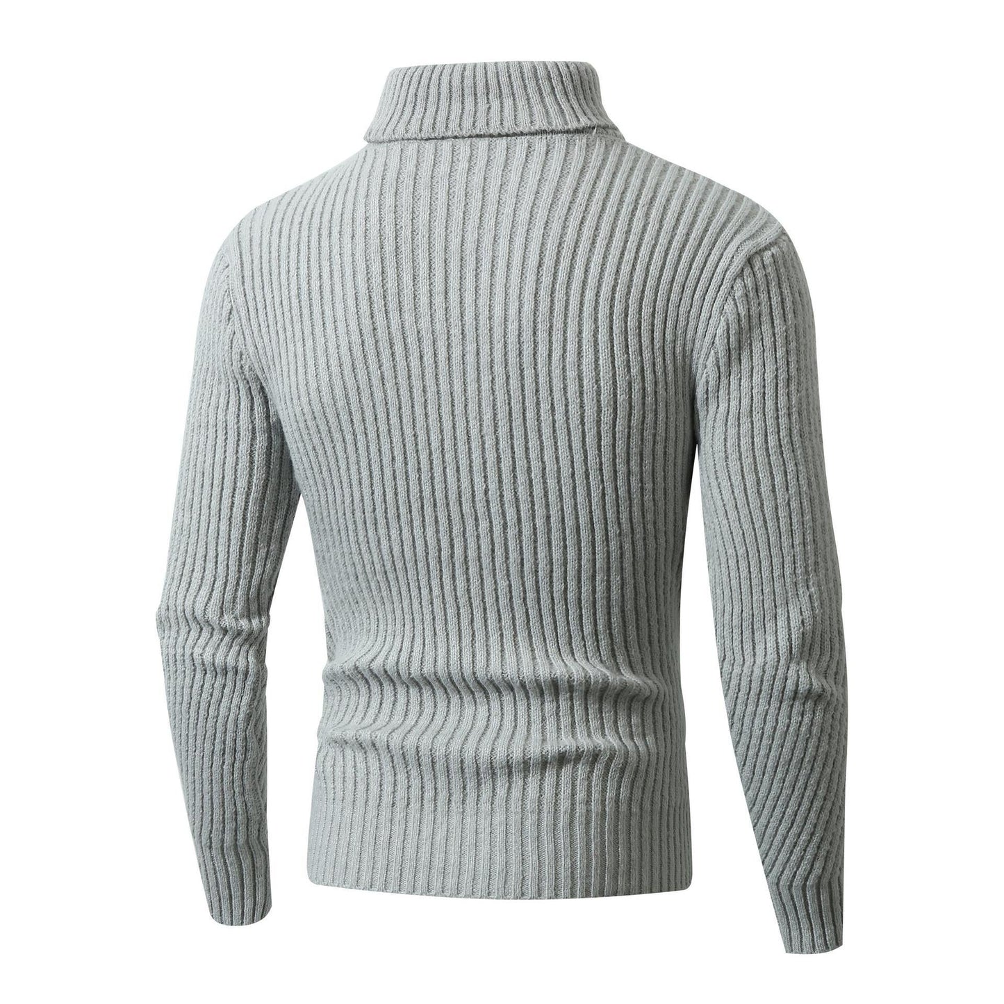 Herren Pullover Grobstrick Stehkragen Struktur Muster
