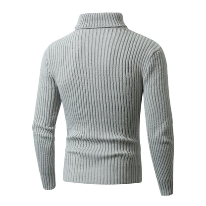 Herren Pullover Grobstrick Stehkragen Struktur Muster
