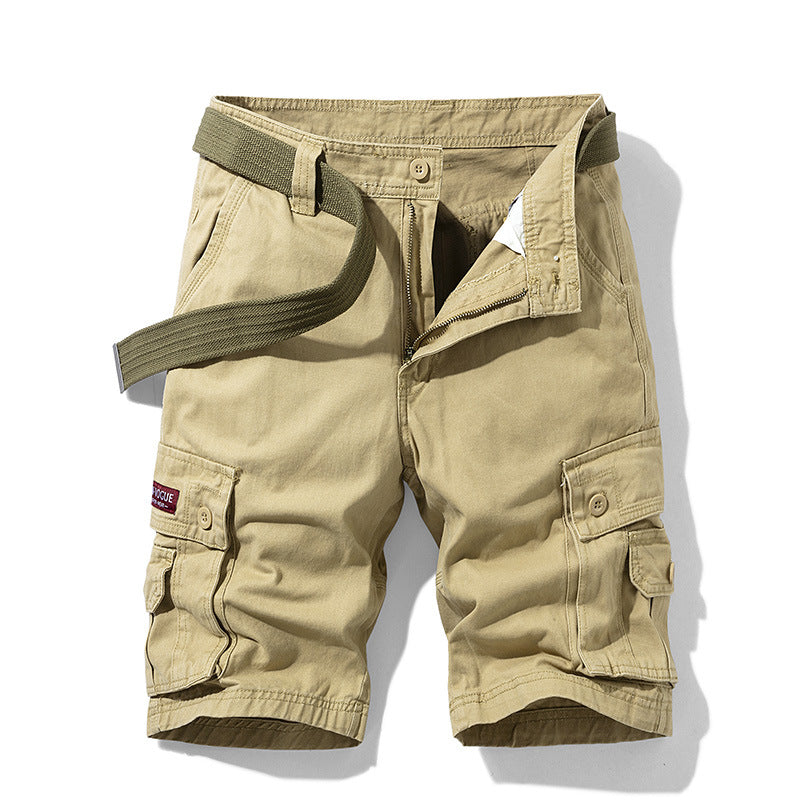 Herren Cargoshorts Elastisch Multifunktionshose Mit Taschen - BerlinGlamour