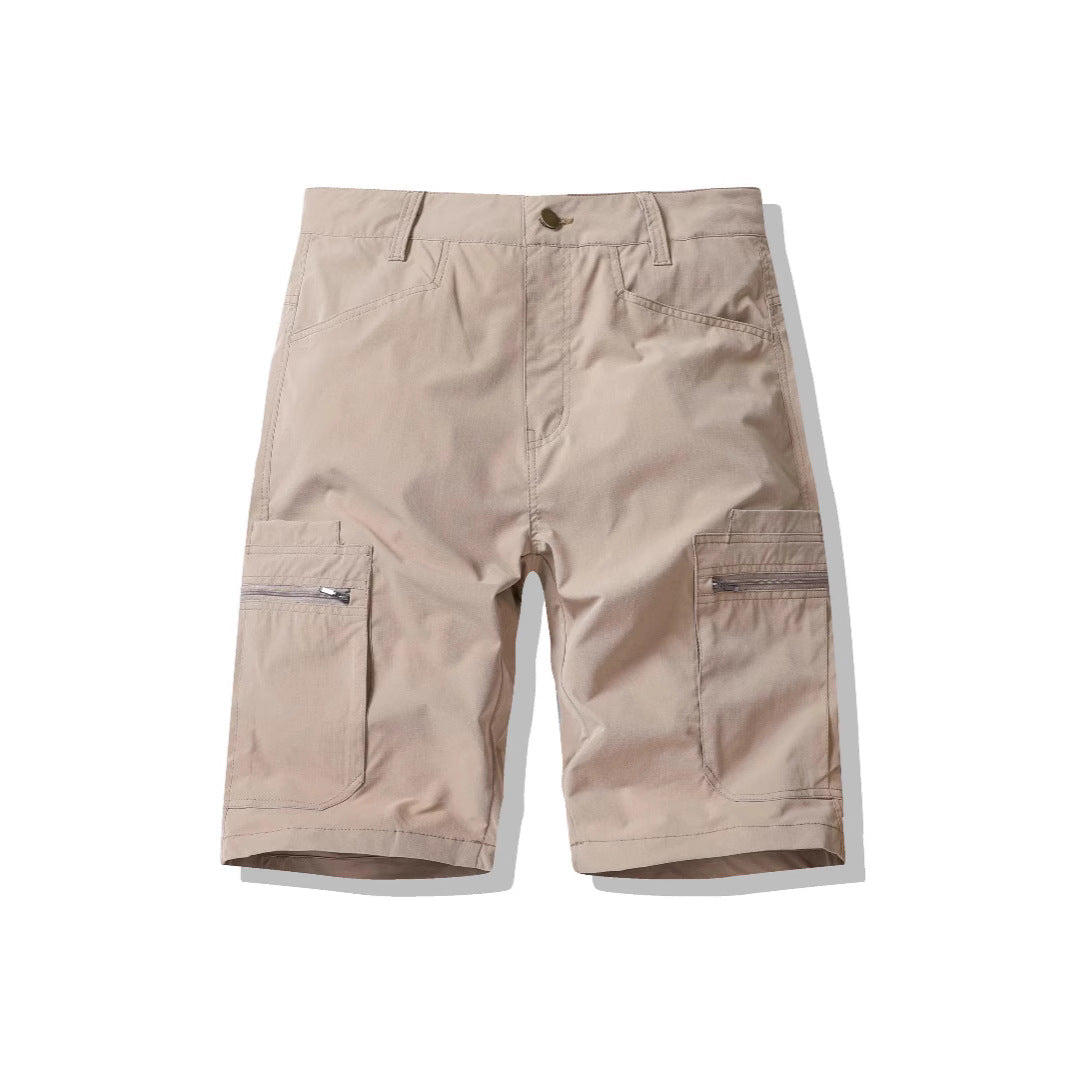 Herren Cargoshorts Funktionshose Reißverschluss Taschen Outdoor - BerlinGlamour