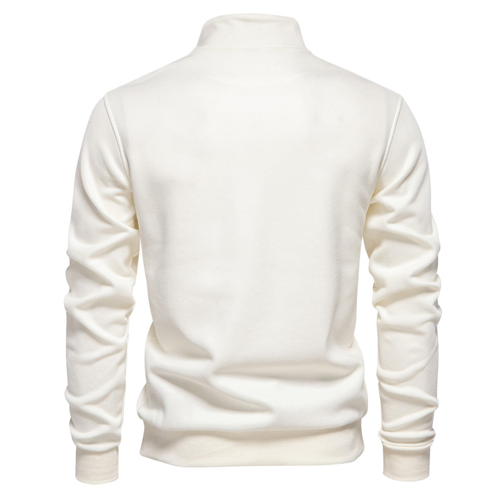 Herren Sweatshirt Stehkragen Modern Streetwear