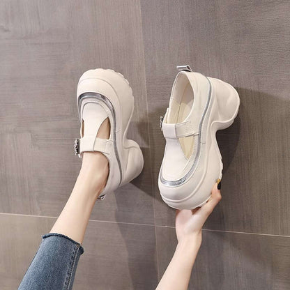 Damen Sneaker Chunky Bequem Metallic Detail Modisch
