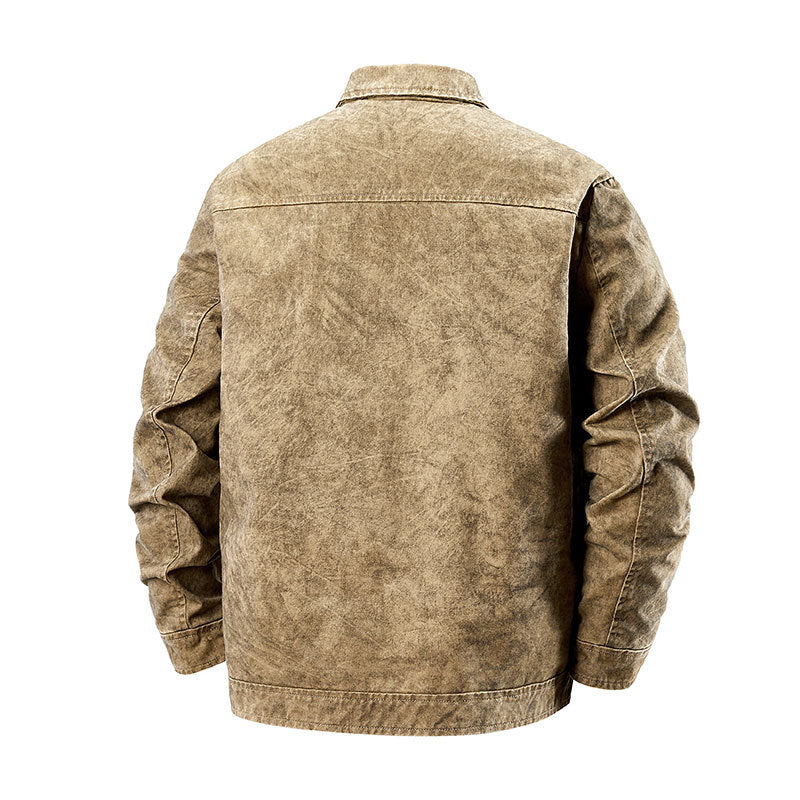 Herren Denimjacke Lässig Mit Taschen Casual