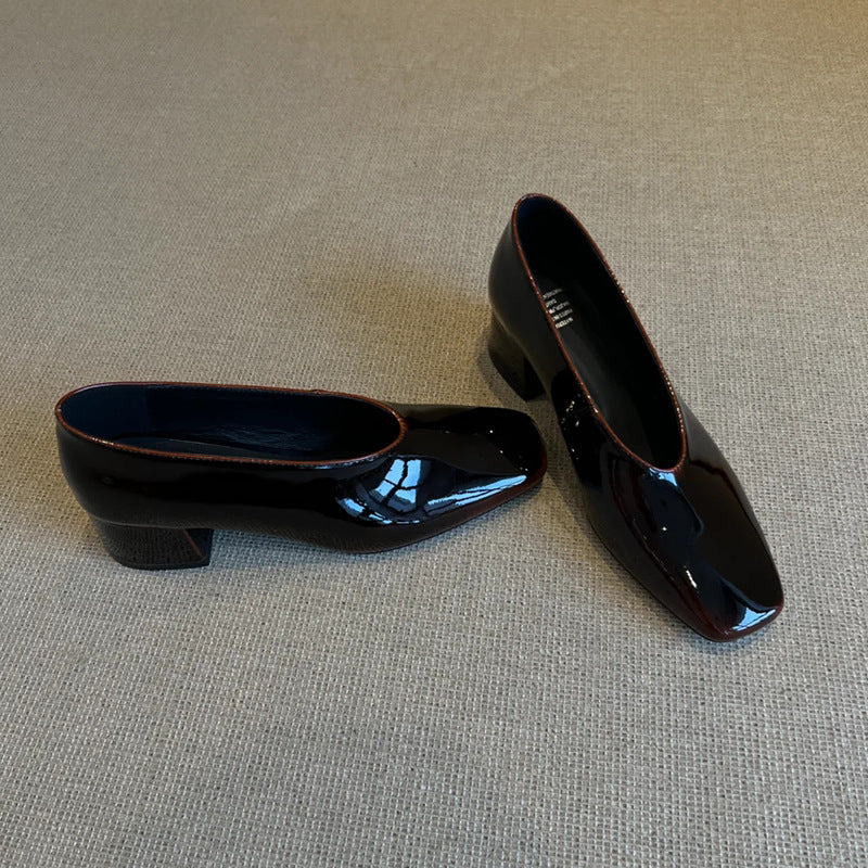 Damen Pumps Hochhackig Glänzend Schmal