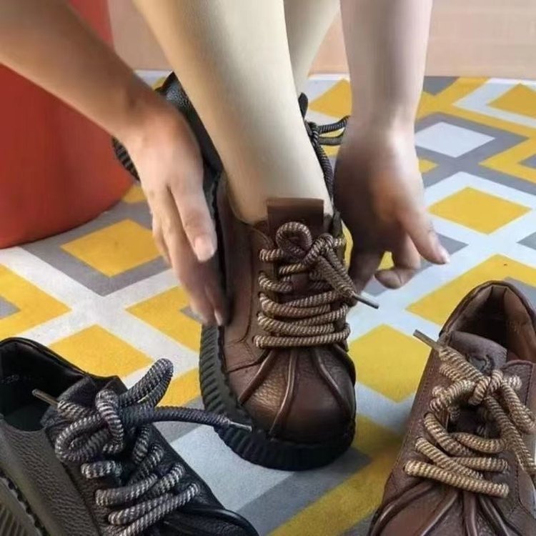 Damen Sneaker Dickes Profil Hochzeitsschuhe Trendy Schnürung