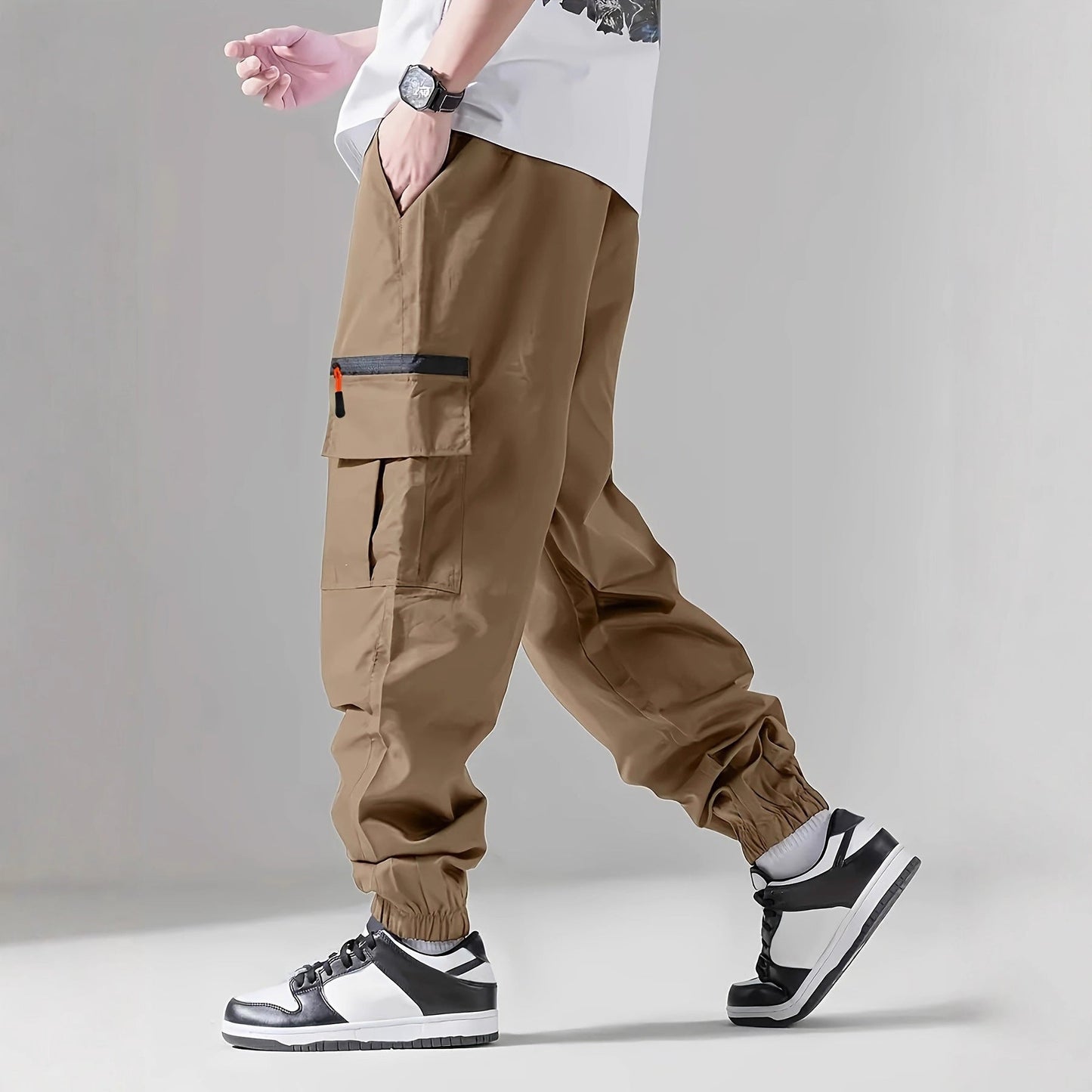Herren Cargo-Hose Elastisch Bequem Hedi-Mode - BerlinGlamour
