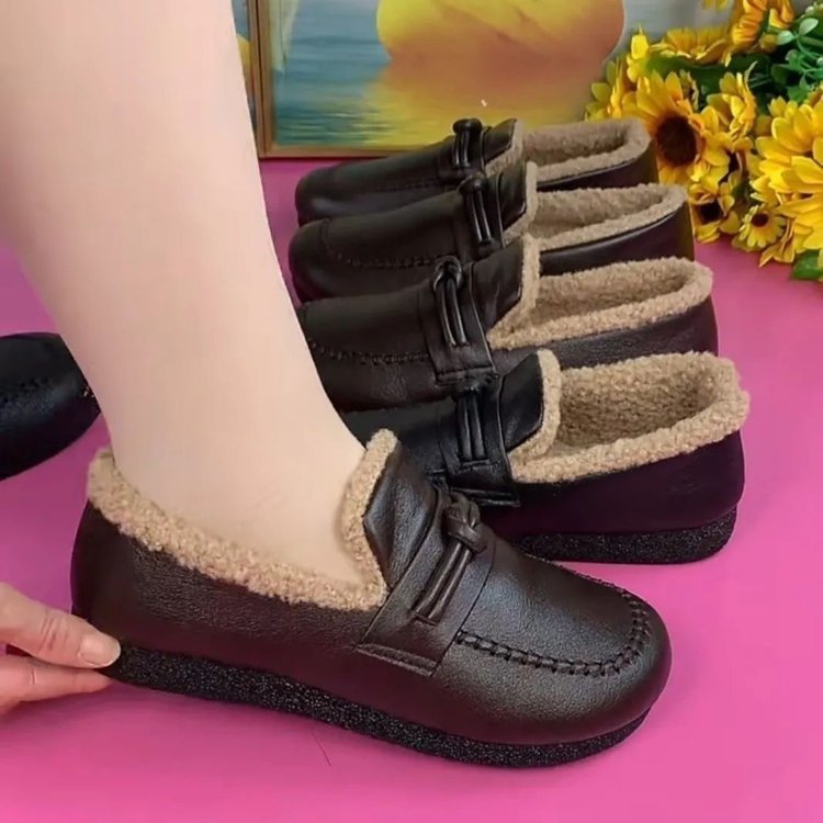 Damen Hausschuhe Warm gefüttert Plüsch Schuhe Winter - BerlinGlamour