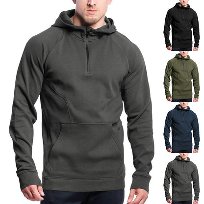 Herren Funktionshoodie Sportlich Mit Taschen Und Reißverschluss - BerlinGlamour
