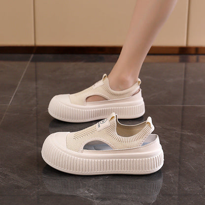 Damen Sneaker Plattform Schuhe Sportlich Elastisch