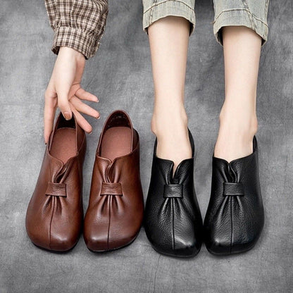 Damen Mokassins Lederschuh mit Schleifendetail Modern - BerlinGlamour
