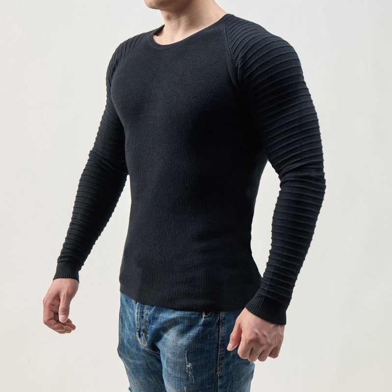 Herren T-Shirt Langarm Slim Fit Modern