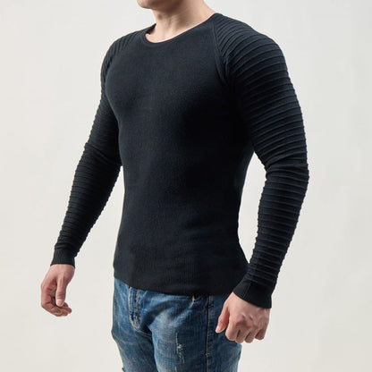 Herren T-Shirt Langarm Slim Fit Modern