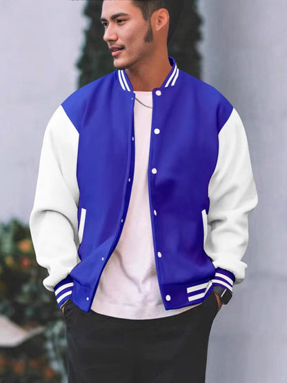 Sportliche Herren Bomberjacke Modern Schwarz