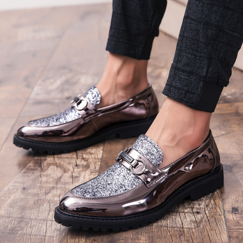 Damen Mokassins Glitzer Elegante Schuhe Mode