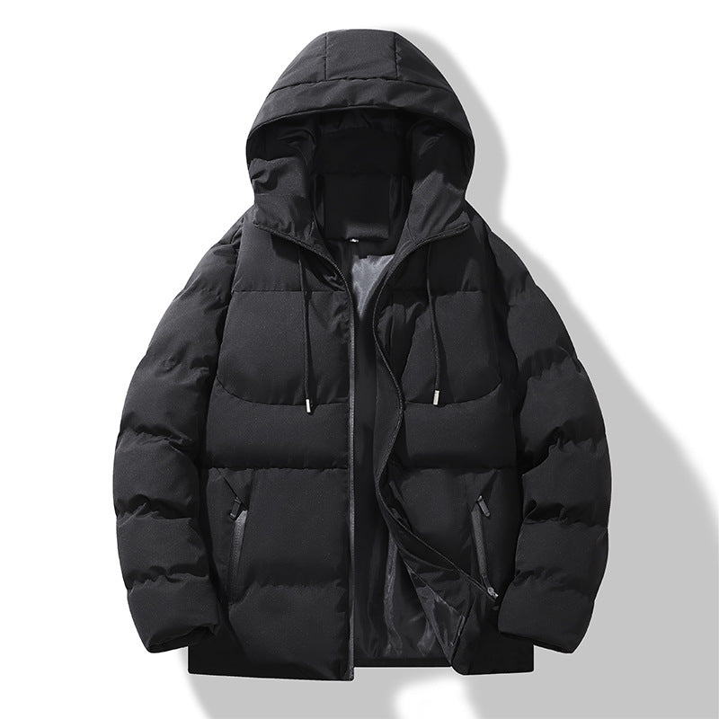 Herren Winterjacke Isoliert Warm mit Druckknöpfen
