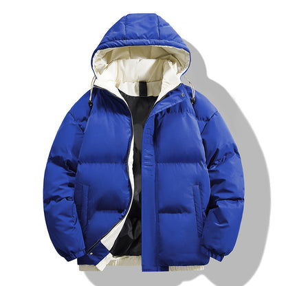 Herren Winterjacke Gesteppt Isoliert mit Abnehmbarer Kapuze