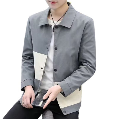 Herren Übergangsjacke Modern Farbblock Design Trendy