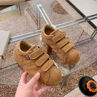 Damen Schuhe Klettverschluss Weich Bequem Komfort