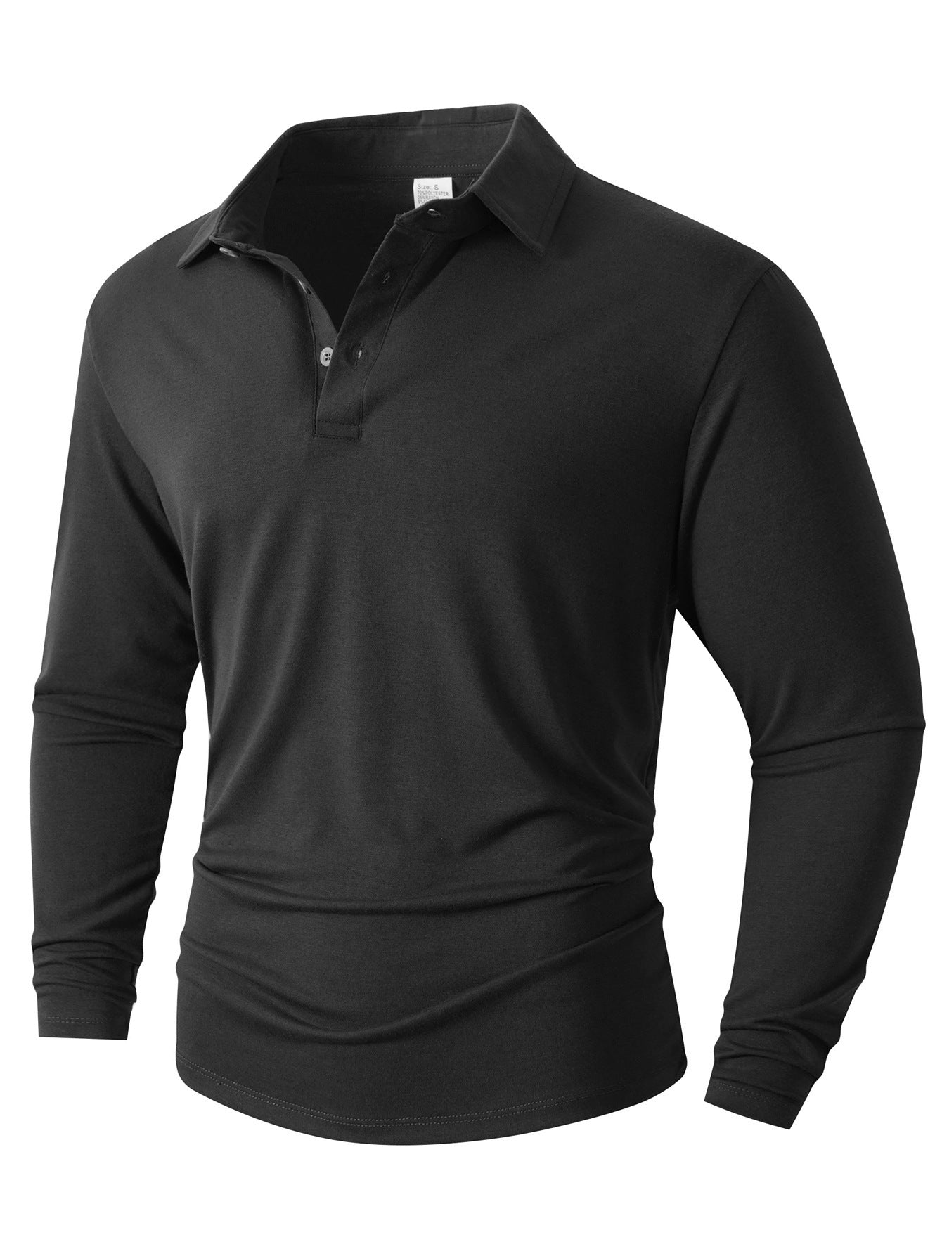 Herren Poloshirt Langarm Modern Slim Fit