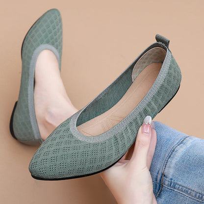 Damen Ballerinas Atmungsaktiv Flexibel Modisch