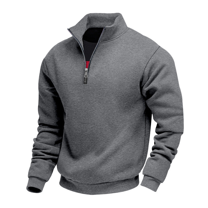 Herren Pullover Stehkragen Lässig Mit Reißverschluss