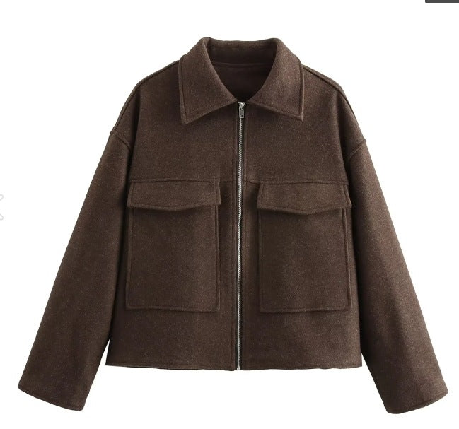 Damen Fleecejacke Mit Taschen Moderner Schnitt