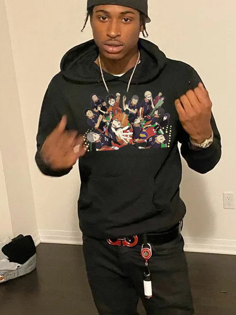 Herren Hoodie Anime Druck Berlin Streetwear Style