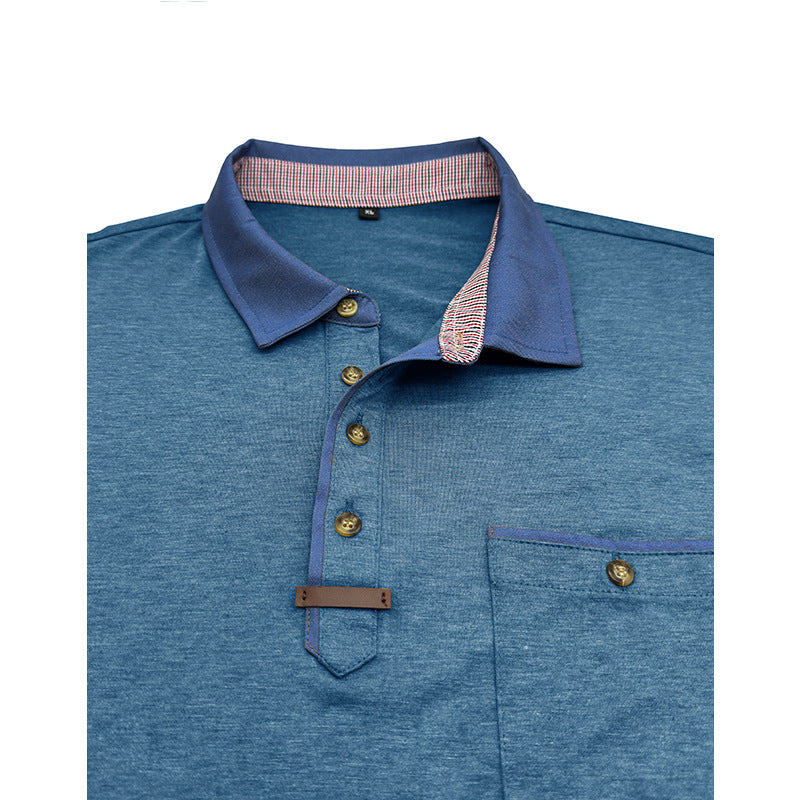 Herren Polo-Shirt Moderner Kragen Slim Fit