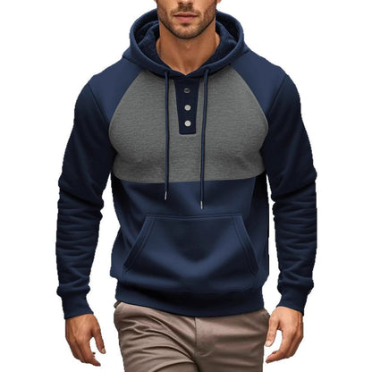 Herren Kapuzenpullover Modern Kontrastfarben Sportlich