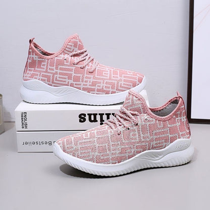 Damen Sneaker Atmungsaktiv Freizeitschuh Strickdesign - BerlinGlamour