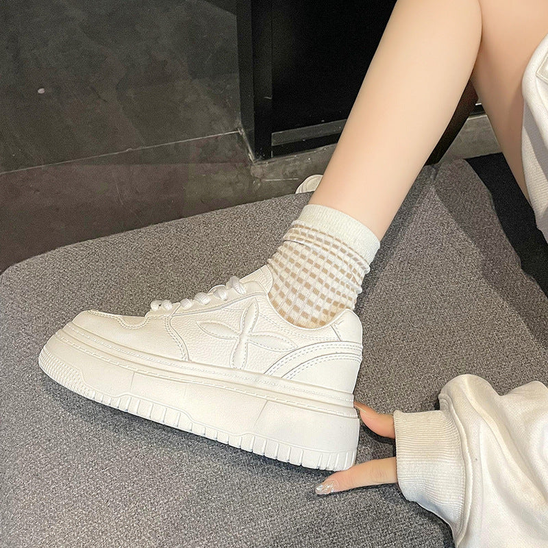 Damen Sneaker Hoch Hacken Plateau Schuhe Sportlich