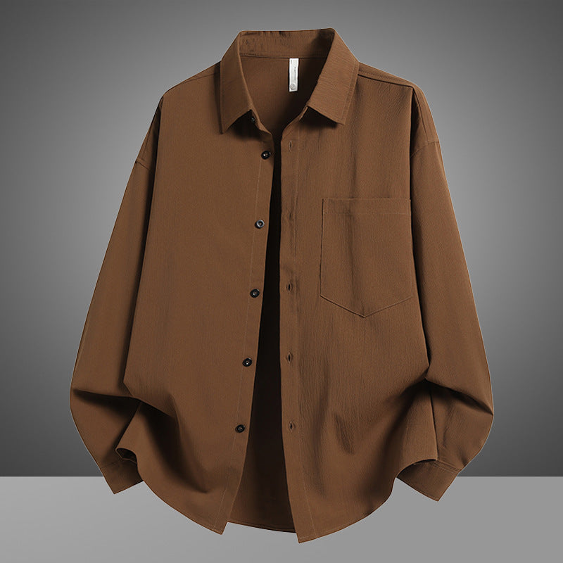 Herren Overshirt Lässig Modern mit Brusttasche