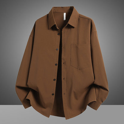 Herren Overshirt Lässig Modern mit Brusttasche