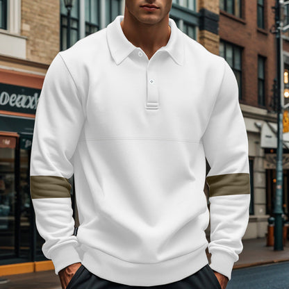Herren Pullover Sportlich mit Kontraststreifen Modern