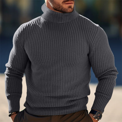 Herren Rollkragenpullover Strukturiert Elegante Optik - BerlinGlamour