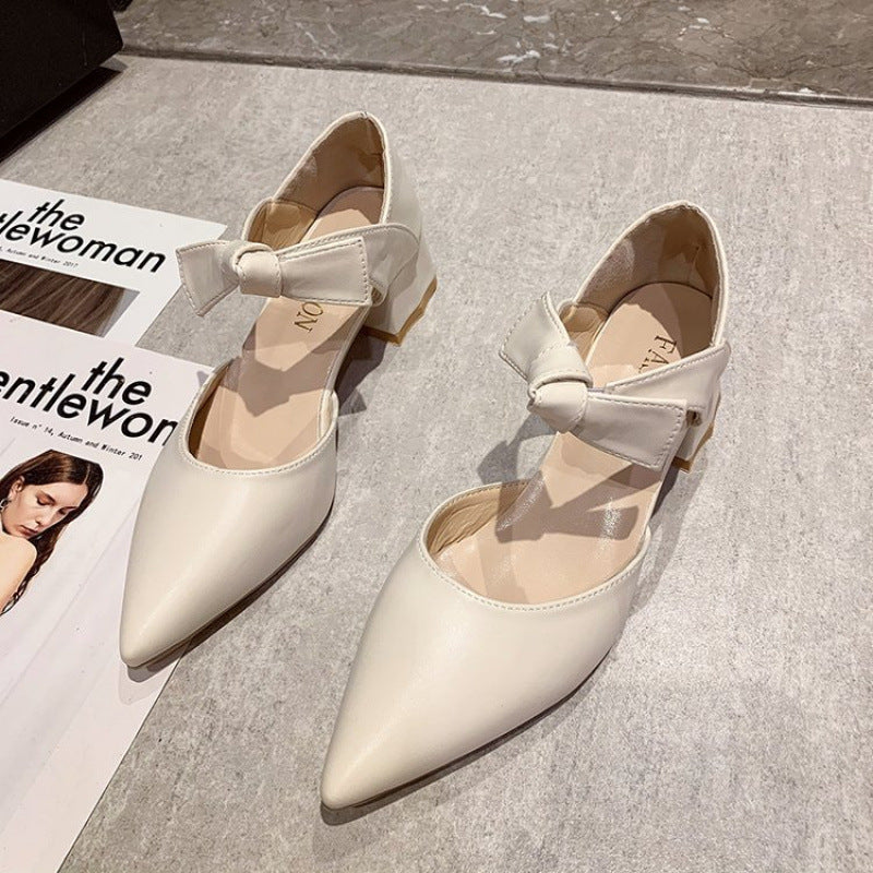 Elegante Damen Slingpumps mit Schleife Hochhackig