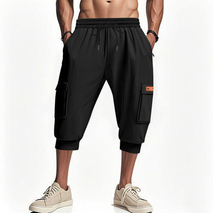 Herren modische Cargo-Shorts mit praktischen Seitentaschen und elastischem Bund BerlinGlamour.