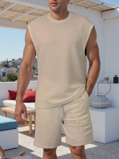 Herren Kurzarm Set Atmungsaktiv Sportlich Casual