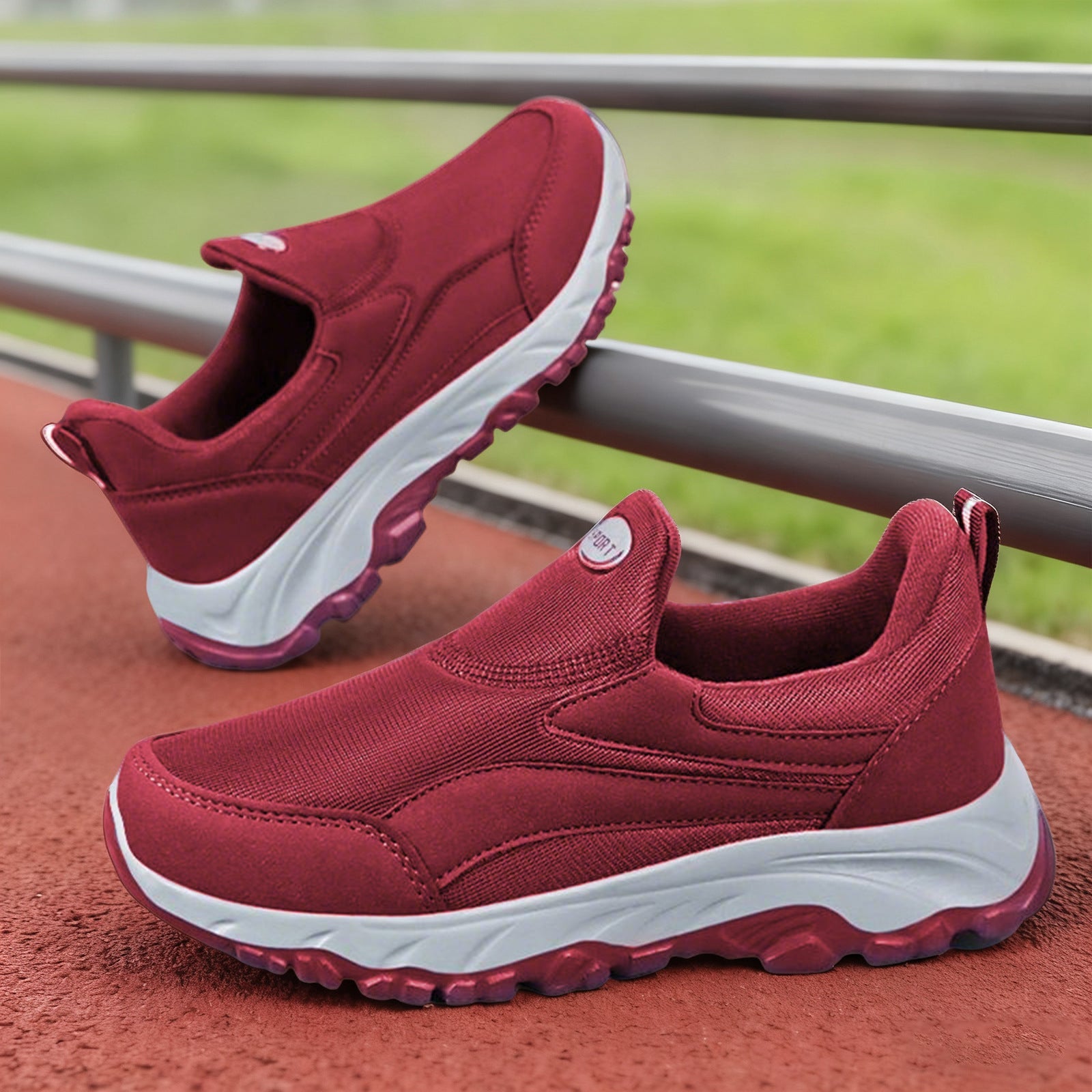 Damen Sportschuhe Bequem Slip-On Elastisch Komfort - BerlinGlamour