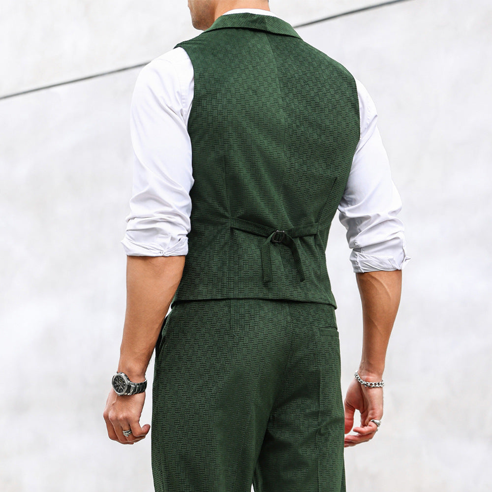 Herren Anzugweste Elegant Strukturiert Modern