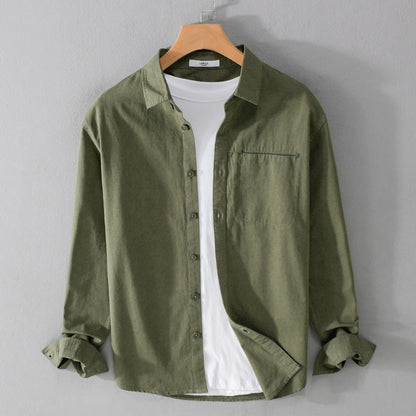 Herren Langarmhemd Baumwolle Bequem Elegant