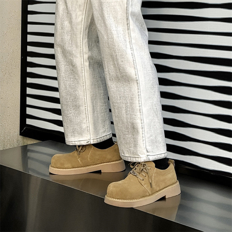 Damen Schnürschuhe Weich Veloursleder Bequem Modern